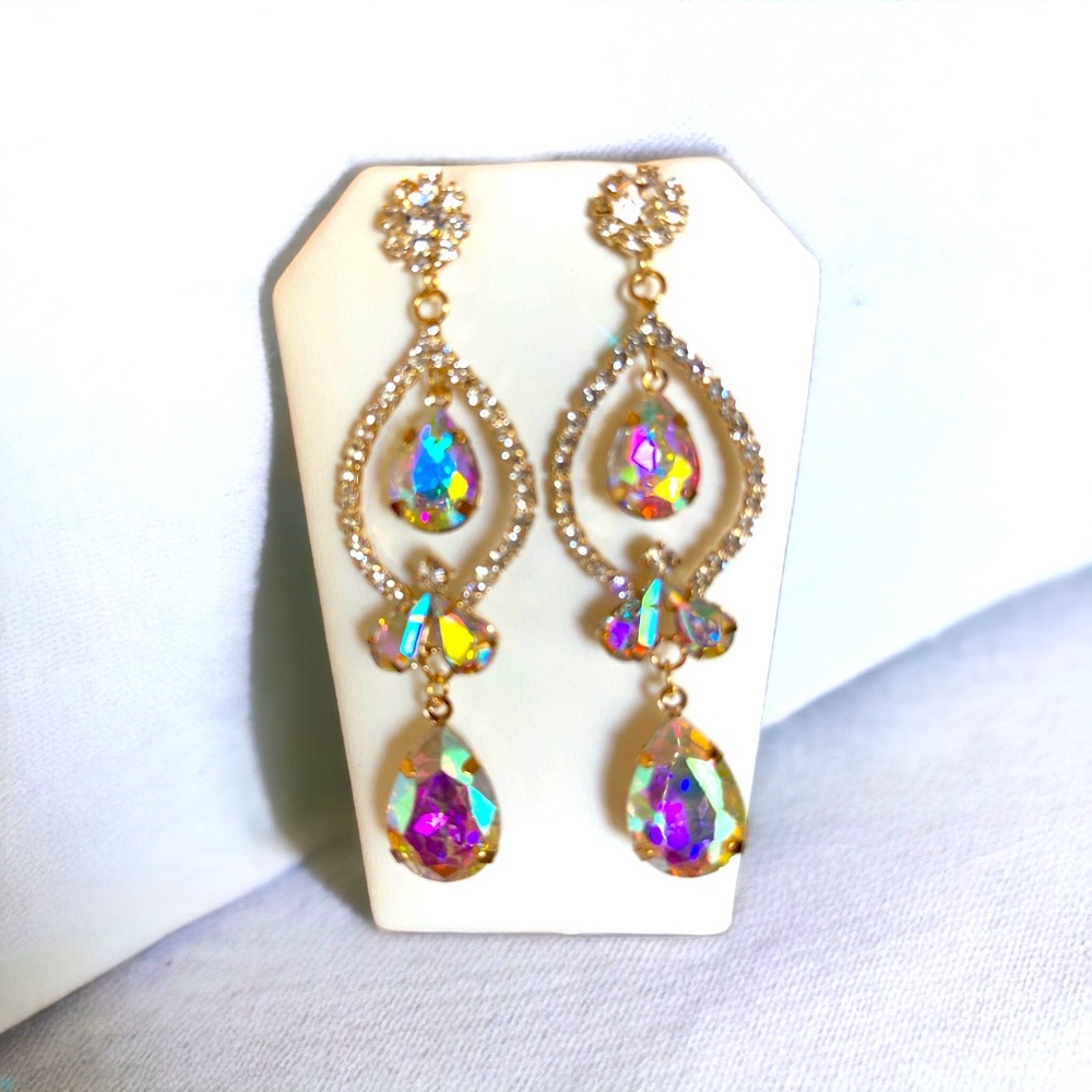 Bridal Jewelry Bridesmaid Earrings Statement Earrings Dangle Drop Earrings - Picture 6 of 9